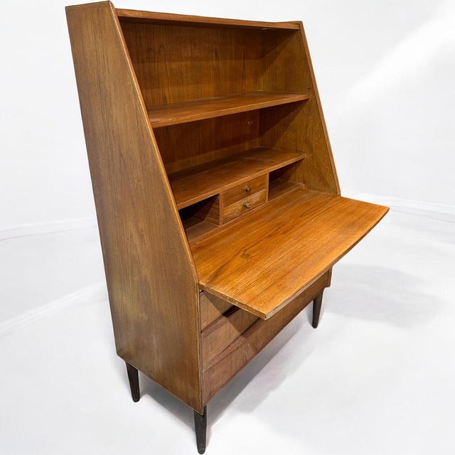 Scandinavian Secretaire in Teak, 1960s For Sale - Image 4 of 12