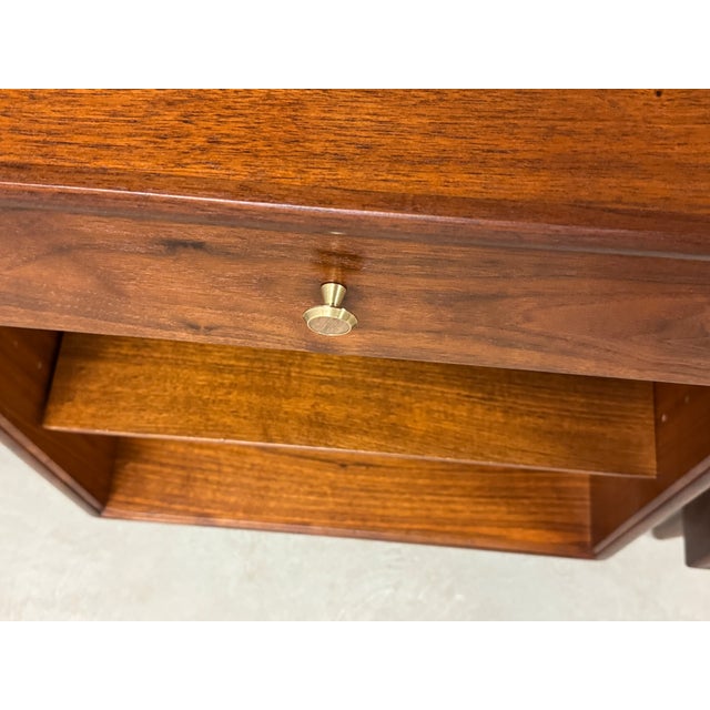 Brown 1960s Refinished Kipp Stewart Declaration Walnut Nightstands - A Pair For Sale - Image 8 of 11