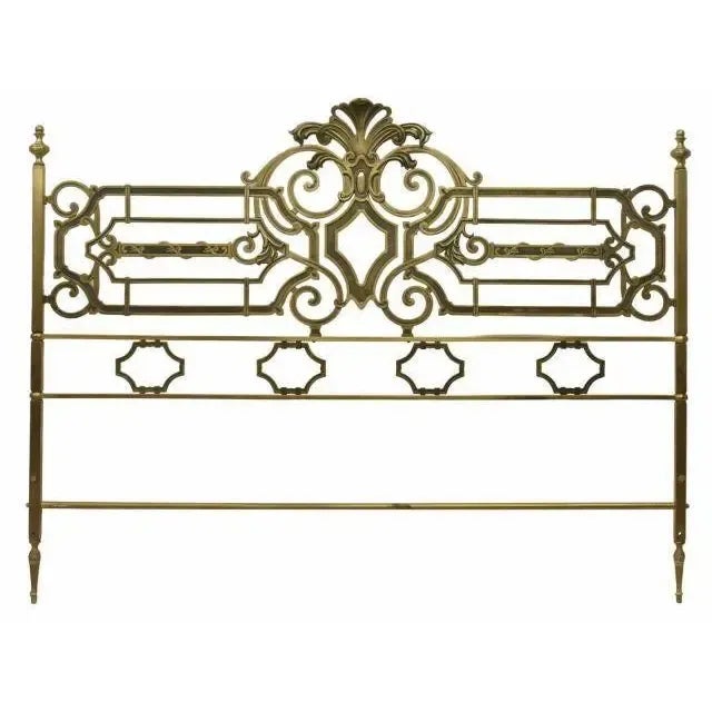 Mid 20th Century Vintage Brass Italian Queen Headboard Chairish