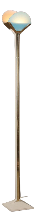 Vintage Glass Floor Lamp, 1980s