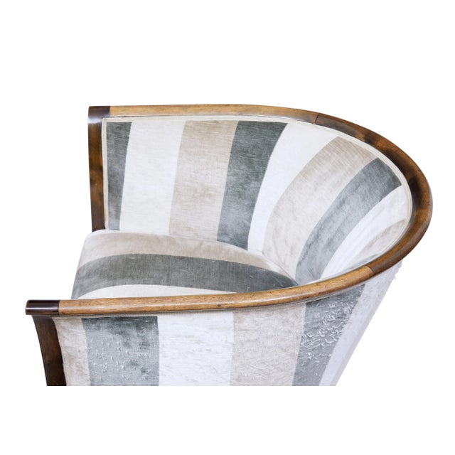 Mid-Century Modern Scandinavian Midcentury Birchwood Horseshoe Back Club Chairs - A Pair For Sale - Image 3 of 6