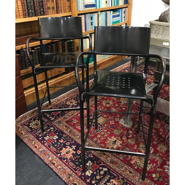 1980s Vintage Carlo Bertoli Segis Breeze Bar Chairs- Set of 4 For Sale - Image 9 of 11