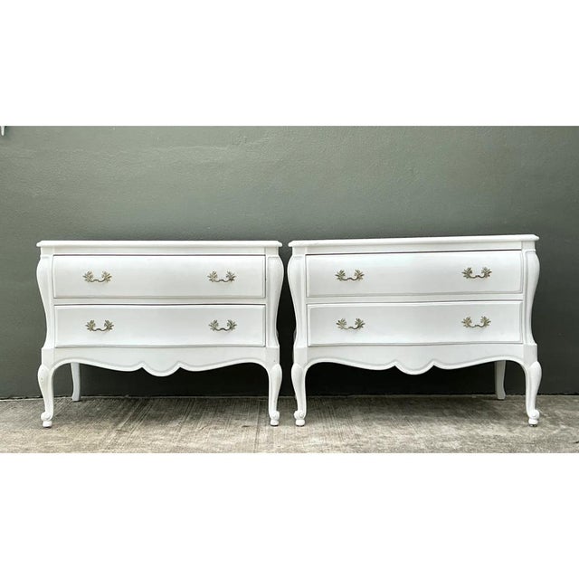 Vintage White French Provincial Nightstands - Pair For Sale - Image 4 of 12