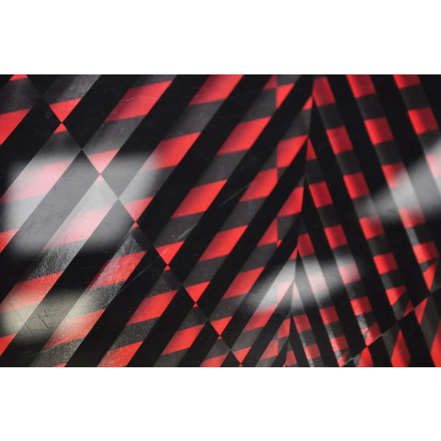 Vintage 1996 Rabbit Tanaka Lumaseries CyberSpace Red Kinetic Wall Art Sculpture For Sale In Philadelphia - Image 6 of 12