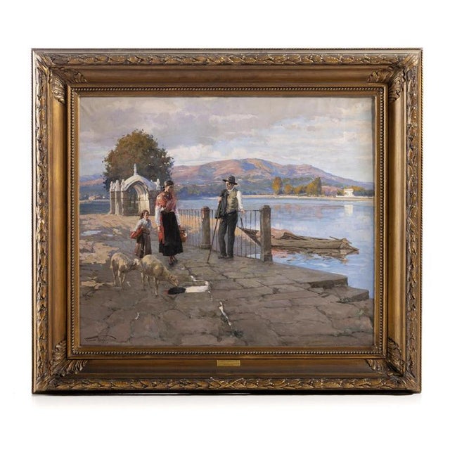 Fausto Gonçalves, Chapel of the Guardian Angel, 1920, Oil on Canvas, Framed For Sale - Image 6 of 6