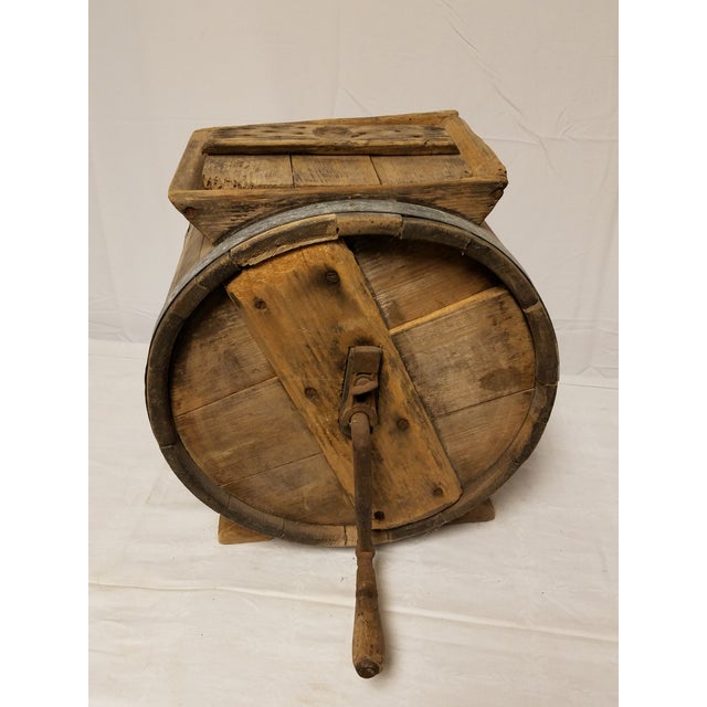 Primitive Amish Oak Butter Churn Barrel Shaped Farm Kitchen Chairish