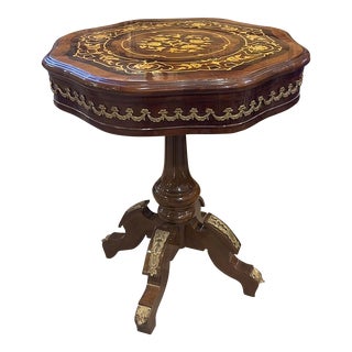French Baroque Rococo Style Copper Side Table For Sale