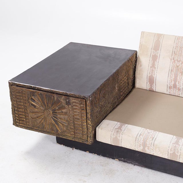 Brown Adrian Pearsall for Craft Associates Mid Century Brutalist Sofa For Sale - Image 8 of 11