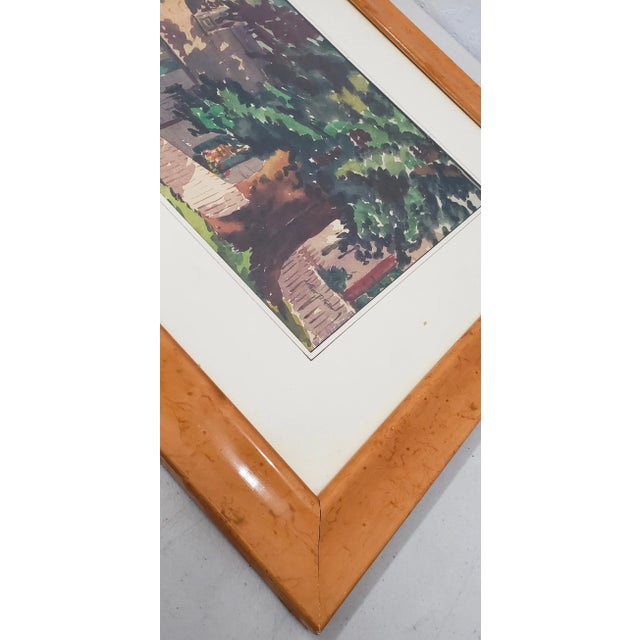 1940s Arthur D. Fuller "Country Home" Original Watercolor C.1940s For Sale - Image 5 of 7