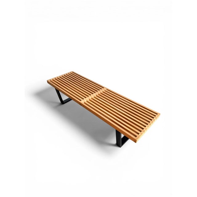Late 20th Century Authentic Herman Miller Slated Bench /Coffee Table For Sale - Image 9 of 13