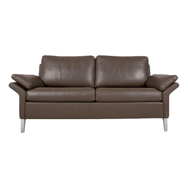 Model 3300 2-Seater Sofa in Brown-Grey Leather from Rolf Benz For Sale