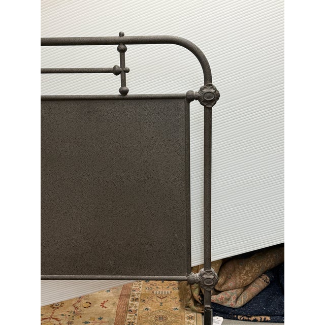 Brown Queen Size Restoration Hardware French Academie Bed Frame For Sale - Image 8 of 12