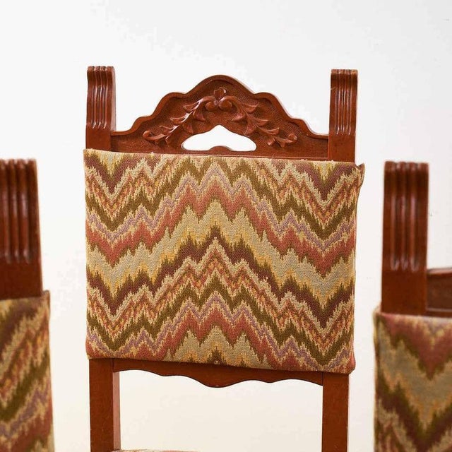 Spool Chairs in Wood, 1970s, Set of 6 For Sale - Image 4 of 11