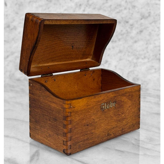 Antique Globe Wernicke Wooden Card Catalog File Storage Box Chairish