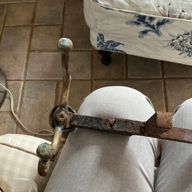 Antique Brass Andirons- a Pair For Sale - Image 4 of 4