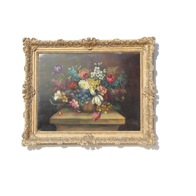 20th Century Italian Floral Painting For Sale - Image 10 of 12