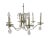 Modern Chrome Six-Light Chandelier For Sale