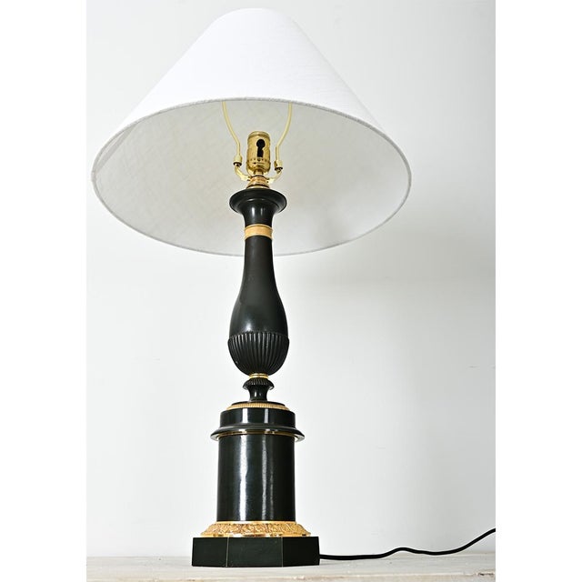 French 20th Century Empire Style Single Table Lamp For Sale - Image 4 of 7
