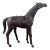 Vintage Leather Horse W/Saddle Statue 30” W For Sale