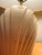 Vintage 1980s Art Deco Revival Ceramic Cream Colored Table Lamps – Sculptural Ribbed Shell Design - a Pair For Sale - Image 9 of 12
