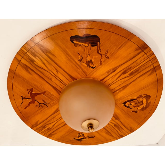 Birger Ekman Mjolby Swedish 1920s Art Deco Flush Ceiling Ligh For Sale In New York - Image 6 of 12