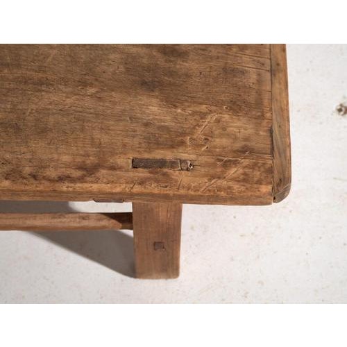 Wood Low Antique Chinese Qing Dynasty Kang Table in Pine For Sale - Image 7 of 9