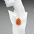 Contemporary 14KY Orange Carved Jadeite Jade Pendant For Sale - Image 3 of 3