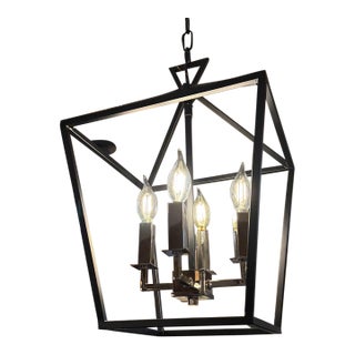 Rustic Maxim Lighting Abode Four Light Small Chandelier For Sale