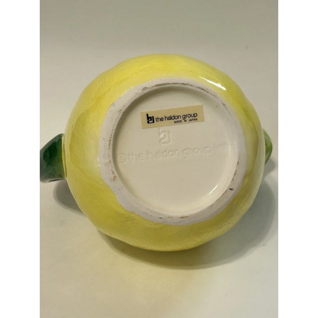 Ceramic Vintage the Haldon Group Ceramic Lemon Fruit Pitcher For Sale - Image 7 of 7