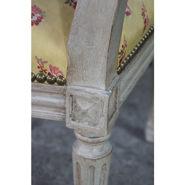 2 Late 20th Century Minton Spidell Neoclassical George III Style Balloon Back Open Arm Chairs Pair For Sale - Image 10 of 18
