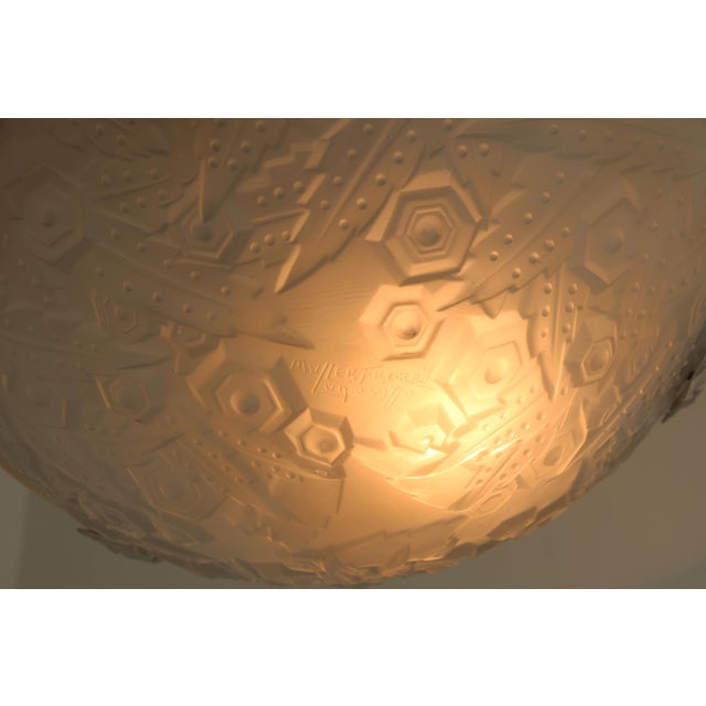 Metal Art Deco Geometric Pendant by Muller Frères for Luneville, France, 1930s For Sale - Image 7 of 12