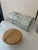 Vintage 1990's Heavy 2+ lb Waffle Checked Clear Glass Canister Jars with Wood Lid . * 9 1/2” tall x 5” diameter. * 3.75...