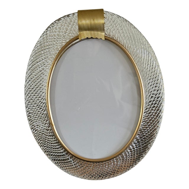 Oval Murano Glass Photo Frame, 2000s For Sale