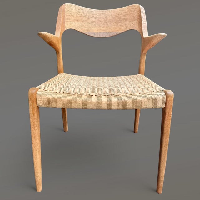 No. 55 Armchair in Oak and Paper Cord by Niels Otto Møller for J.L. Møllers, 1950s For Sale - Image 16 of 16