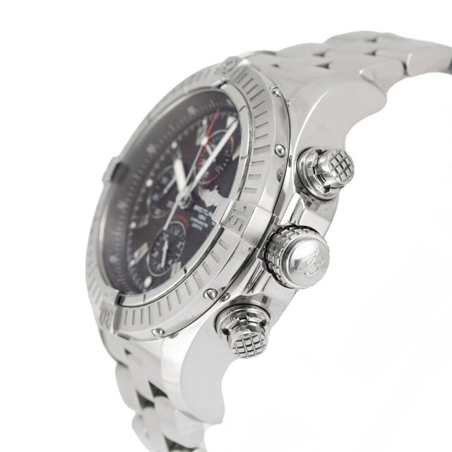 Breitling Breitling Super Avenger 48mm A13370 Black Dial Stainless Steel Automatic Watch For Sale - Image 4 of 9