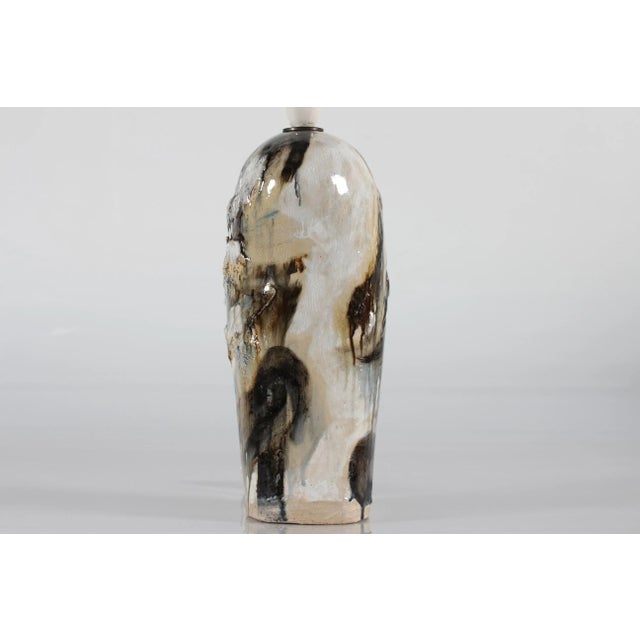 Mid-Century Modern Tall Danish Modern Sculptural Ceramic Table Lamp by Jeppe Hagedorn-Olsen, 1960s For Sale - Image 3 of 12