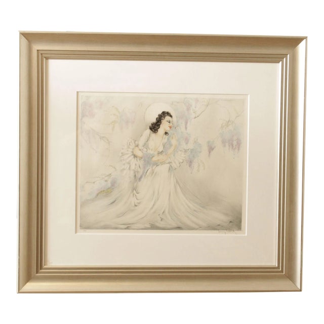 Art Deco Etching, 'Wisteria', by Louis Icart For Sale