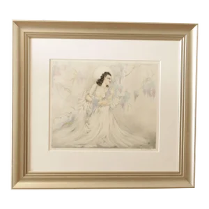 Art Deco Etching, 'Wisteria', by Louis Icart