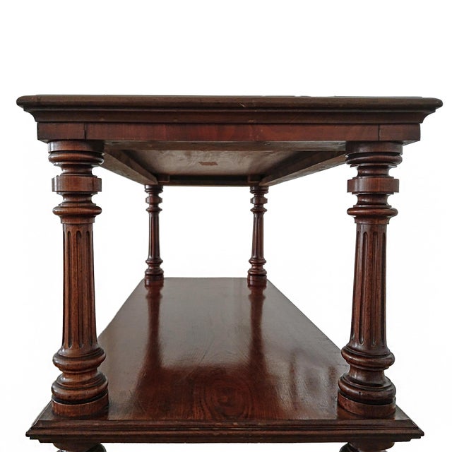 Wood Mahogany Etagere on Bronze Casters, by Robert Strahan, Dublin, Mid-19th Century For Sale - Image 7 of 18