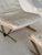 Cream Set of Lounge Chair & Ottoman in Cream, 1980s For Sale - Image 8 of 14