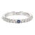 Adolfo Courrier Sapphire Pave Diamond Stacking Ring 18 Karat Gold Jewellery size 5.5 For Sale