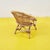 Small Vintage Bamboo Armchair For Sale - Image 3 of 7