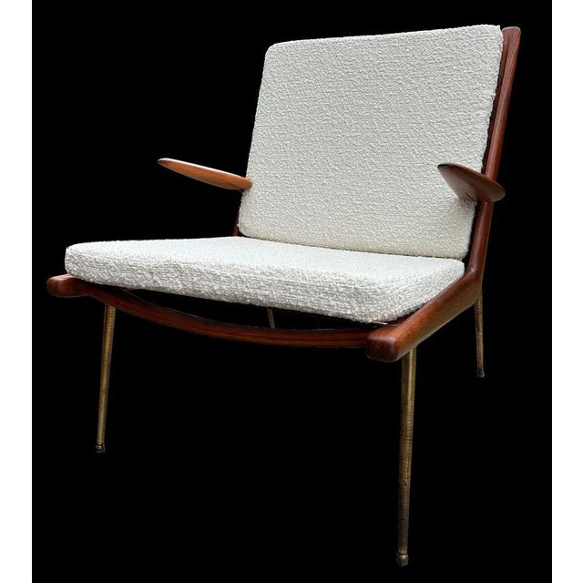 1950s Boomerang Armchairs by Peter Hvidt & Orla Molgaard Nielsen for France & Søn / France & Daverkosen, 1950s, set of 2 For Sale - Image 5 of 8