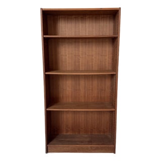 Vintage 1950s Mid Century MCM Adjustable Walnut Bookcase For Sale