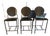 Dakota Jackson "Vik-Ter" Black Leather Counter Stools Set of 3 For Sale