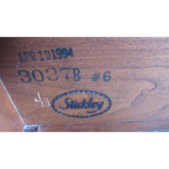 Brown 1980s Stickley Sleigh Bed Queen Cherry Designer Designer For Sale - Image 8 of 9