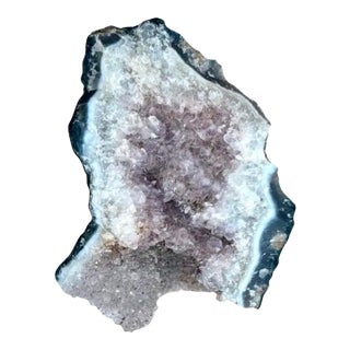 Natural Amethyst Stalactite Geode Crystal Specimen For Sale