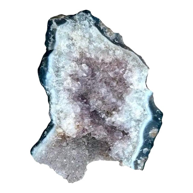 Natural Amethyst Stalactite Geode Crystal Specimen For Sale