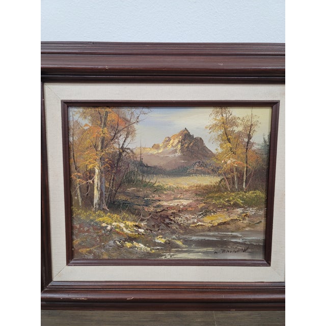 Mid 20th Century Mountain Landscape Oil Painting For Sale - Image 4 of 8