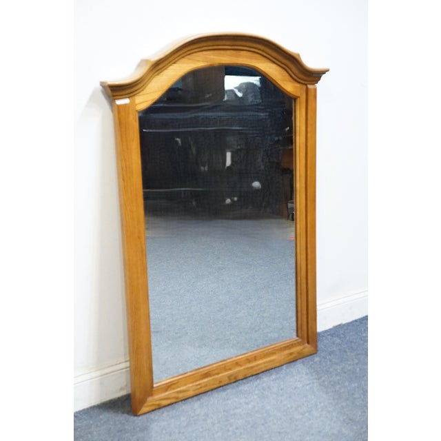 BROYHILL FURNITURE Solid Oak Early American Country Style 36" Arched Mirror 2283-241 49.5" High 36" Wide 2.25" Deep We...